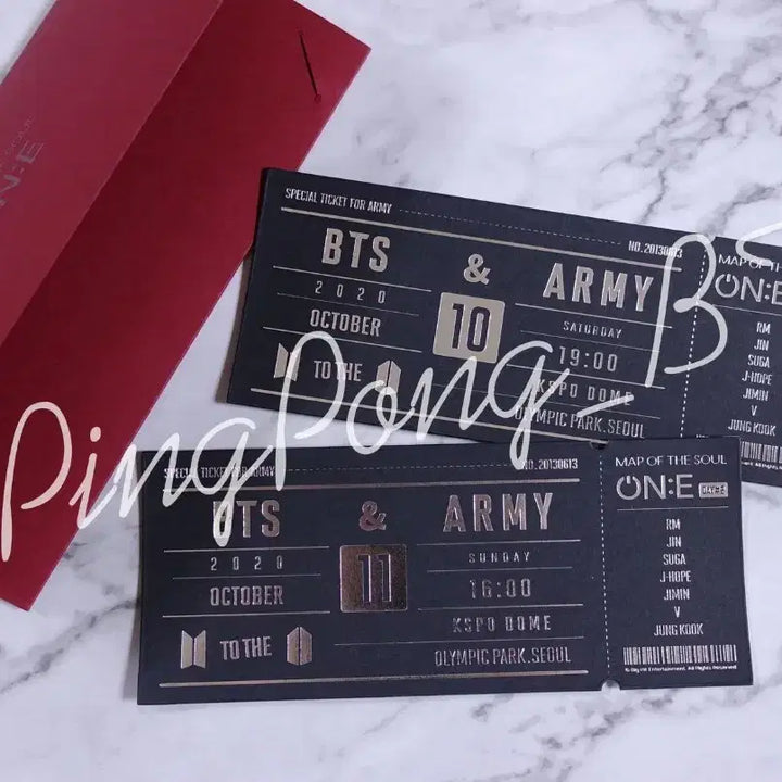 BTS 온콘 렌티큘러 포토카드 티켓 세트 방탄소년단 콘서트 포카 양도