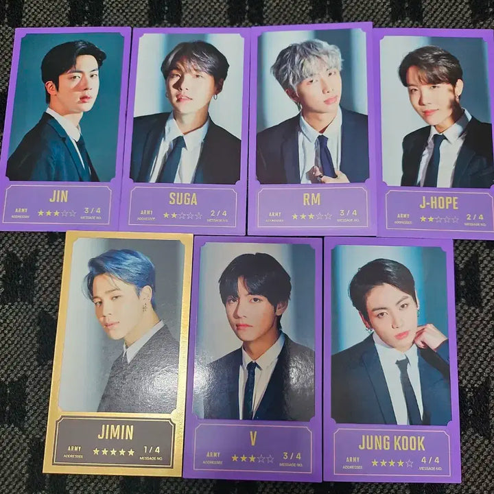 방탄소년단 BTS 방방콘 메세지포카 일괄 양도