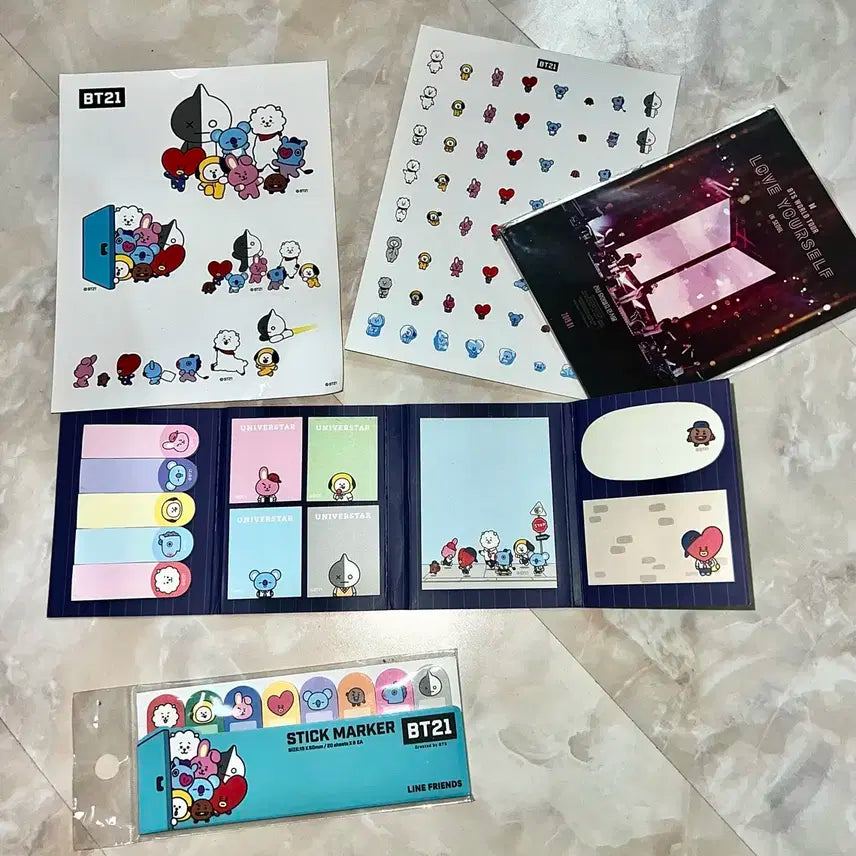 BTS BT21 스티커와 포스트잇