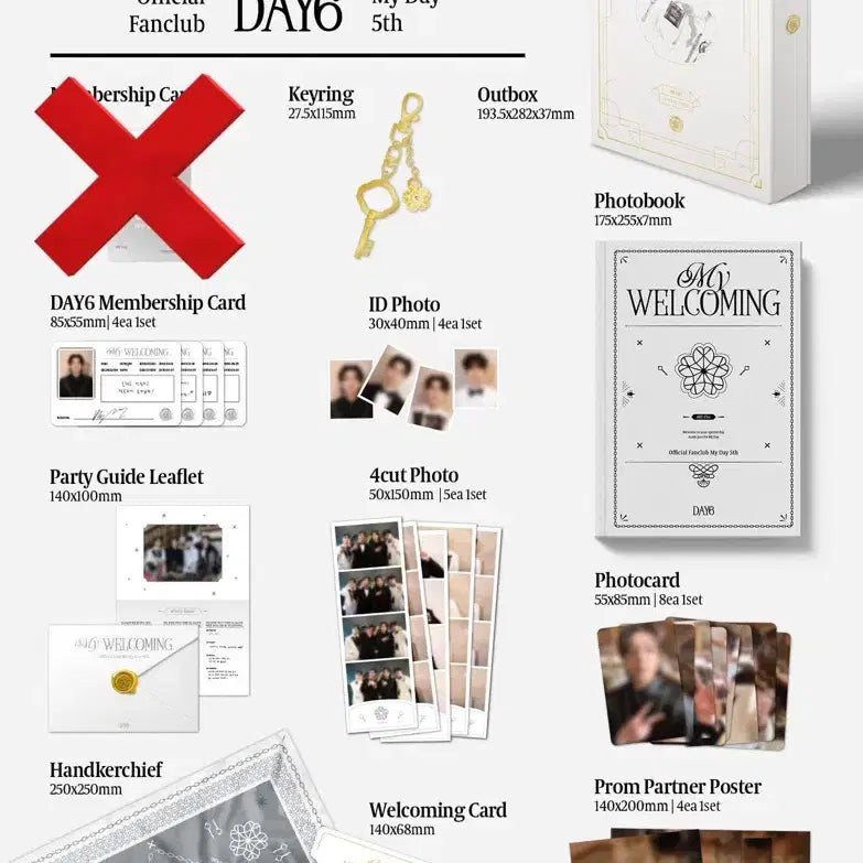 [배송비 포함] 데이식스 마이데이 5기 멤버십 키트 양도