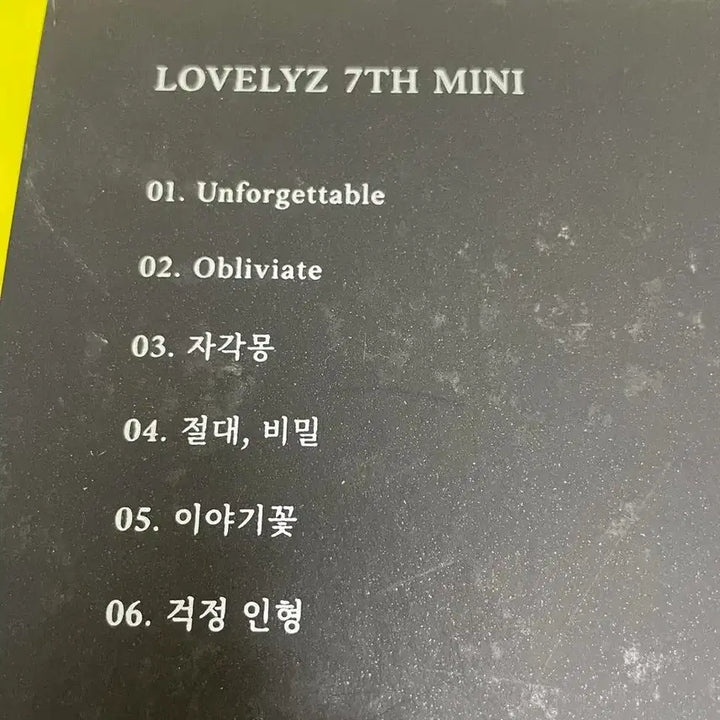 [친필싸인앨범] 러블리즈 Lovelyz 미니 7집 지애 예인