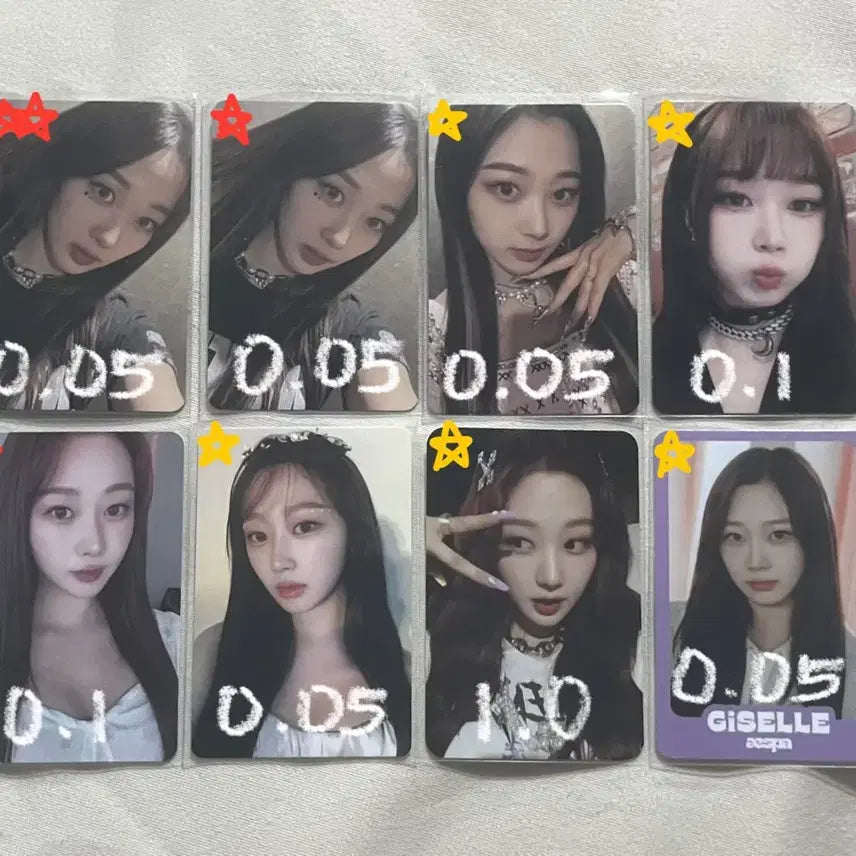 에스파 지젤 포카 포토카드 세비지 트레카 콘서트 md 교환
