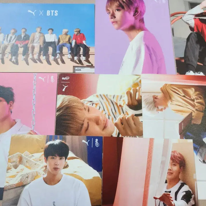 방탄 푸마 퓨마 특전 엽서 석진 슈가 뷔 제이홉 rm 정국 지민