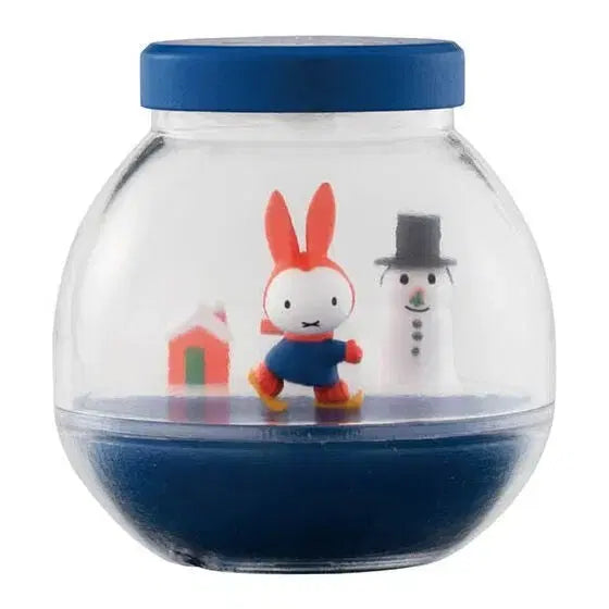 프리미엄한정) 미피 카프세리움테라리움 피규어 가챠 겨울 눈사람 miffy