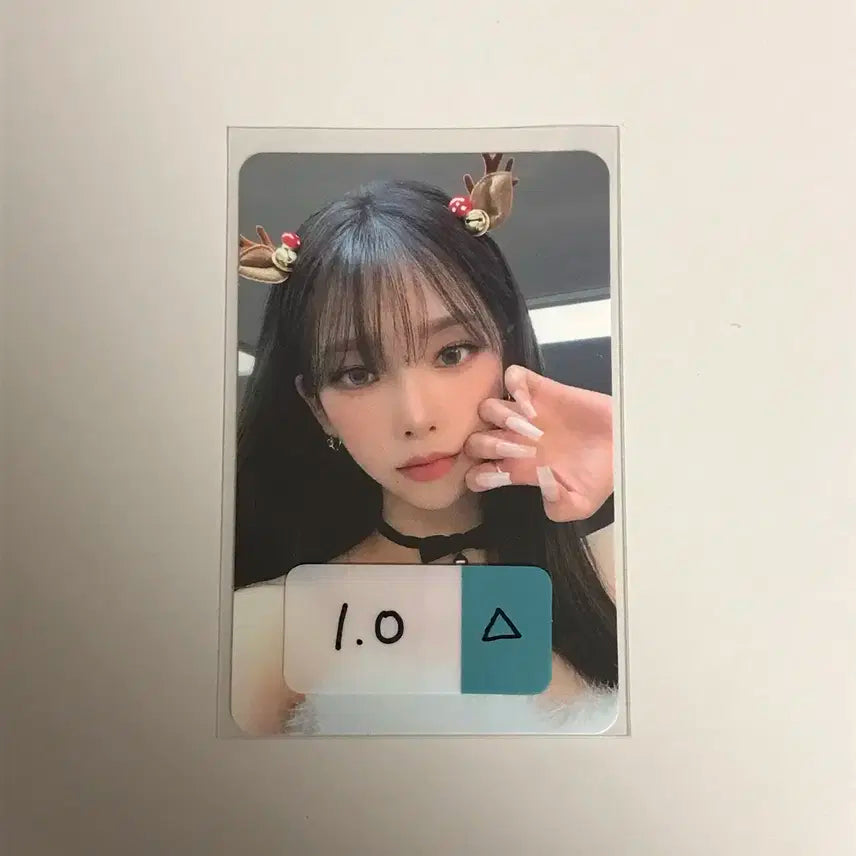 카리나 핑크 크리스마스 포토카드 에스파