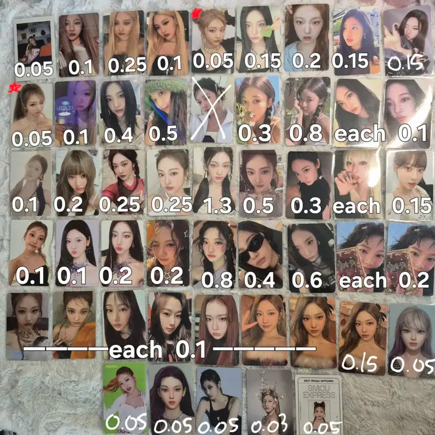 최저가!) 에스파 포카 양도 앨포닝닝분철일괄처분미공포마시세시그