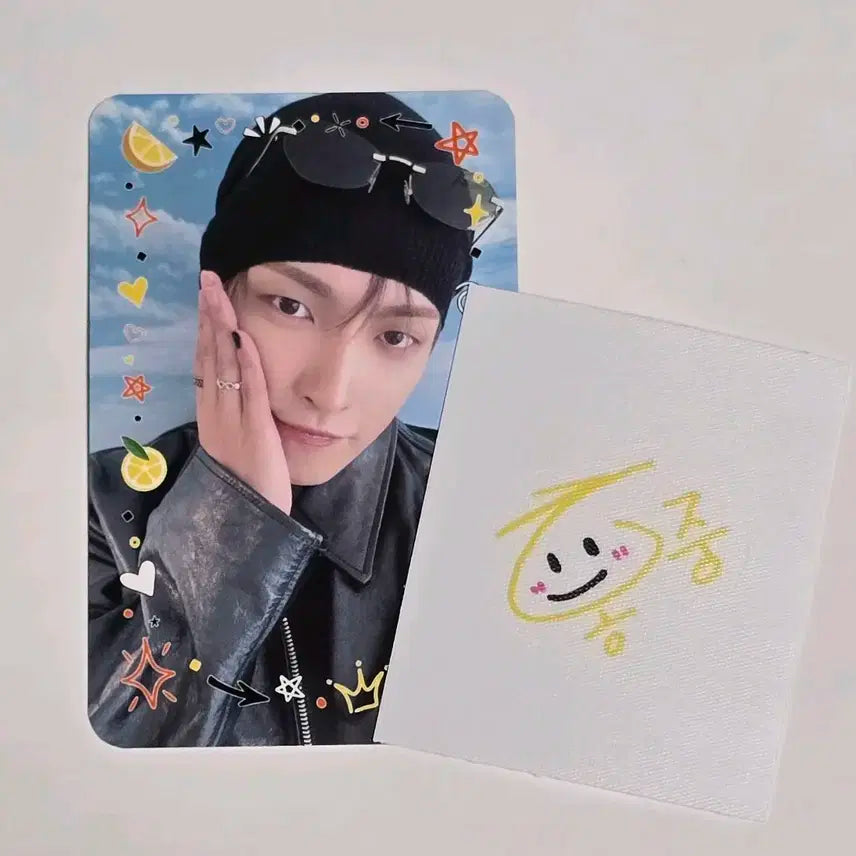 에이티즈 레몬드랍 홍중 공방포카 + 띠부씰