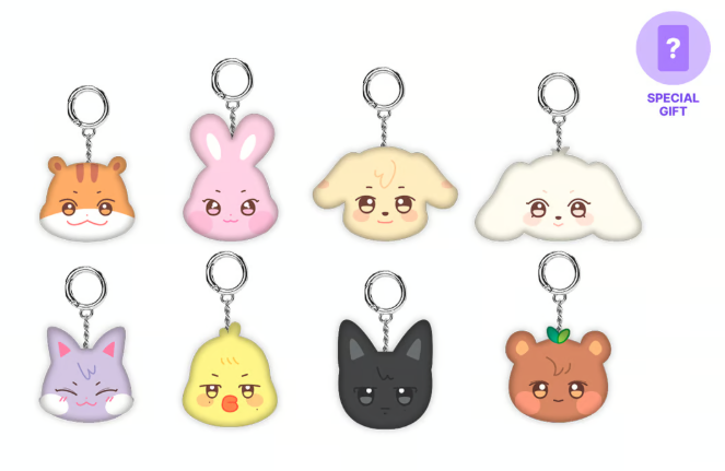 [Pre-Order] Ateez X Aniteez In Dreamland - Mini Face Keyring [Choose Member]