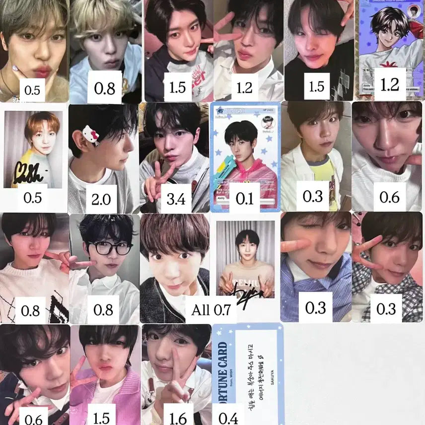엔시티 위시 kms 카페 시온 리쿠 유우시 재희 료 사쿠야 포카 돌 츄