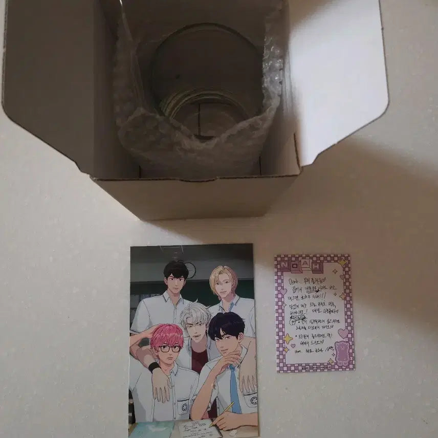 플레이브 plave 애니플러스 노아 컵 포카 편지 세트