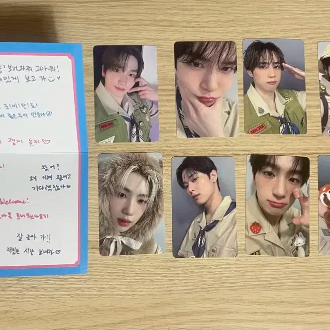 더보이즈 더비랜드 첫콘 포카 단체 메세지 카드
