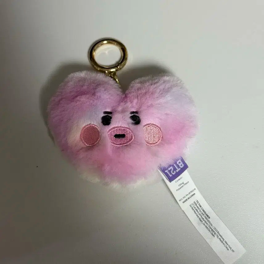 BT21 레인보우 플랫퍼 백참 키링 타타