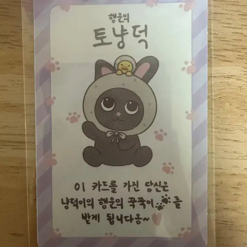토냥덕 럭키카드