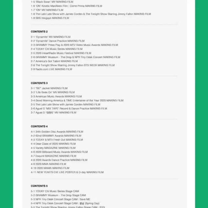 BTS 방탄소년단 메모리즈 2020 DC 디지털 코드 특전 포함