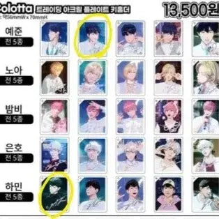 원가이하) 플레이브 애니메이트 트레이딩 아크릴 플레이트 예준, 하민 일괄