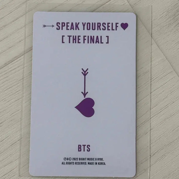 BTS 방탄소년단 speak yourself 스핔콘 dvd 포카 진 석진