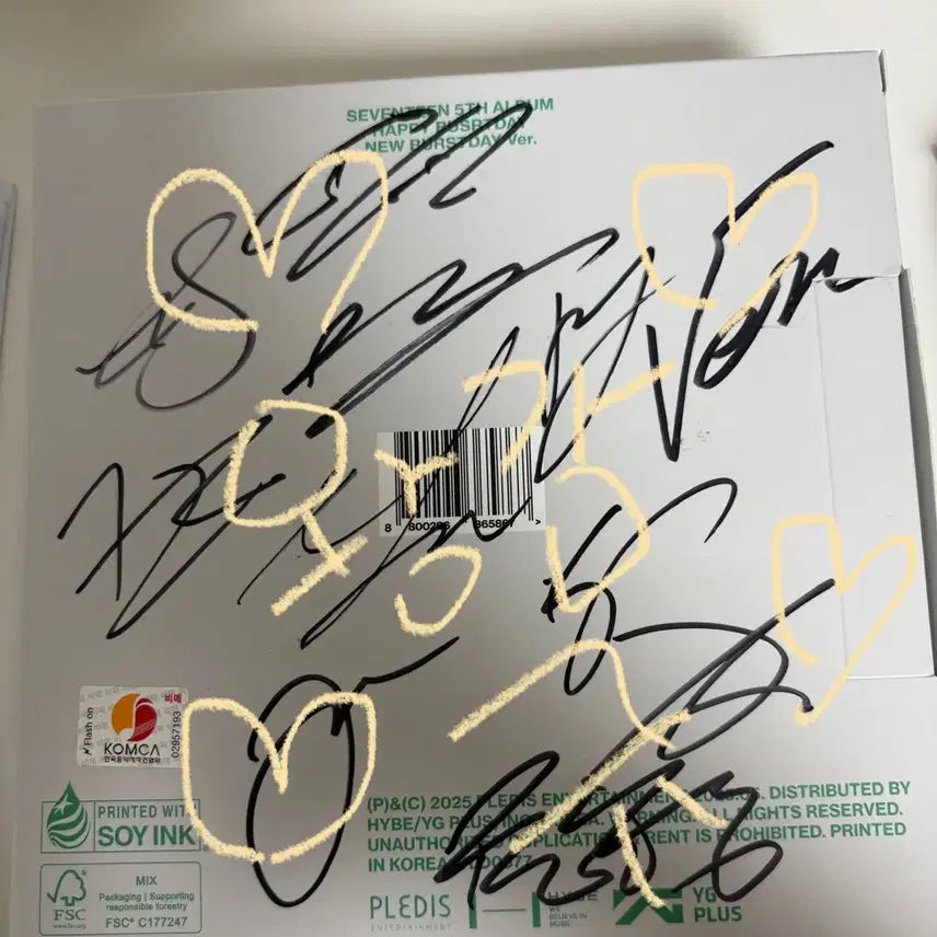 HBD 세븐틴 친필 사인 앨범