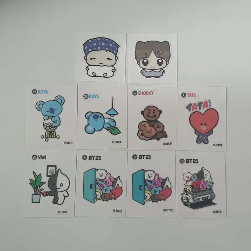 bt21 띠부띠부씰 + 태형 뷔 스티커 비공굿 비공식 방탄 띠부씰 궁물님