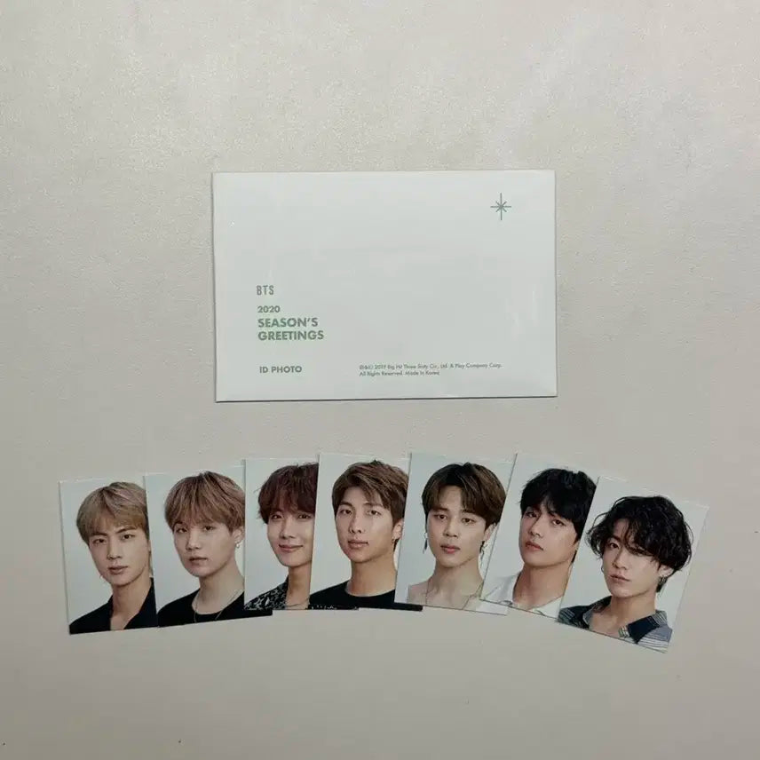 방탄소년단 2020 시즌그리팅 증명사진 + 엽서 일괄 방탄 시그