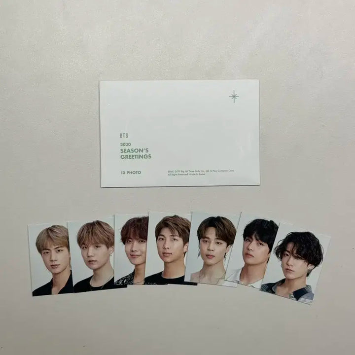 방탄소년단 2020 시즌그리팅 증명사진 + 엽서 일괄 방탄 시그