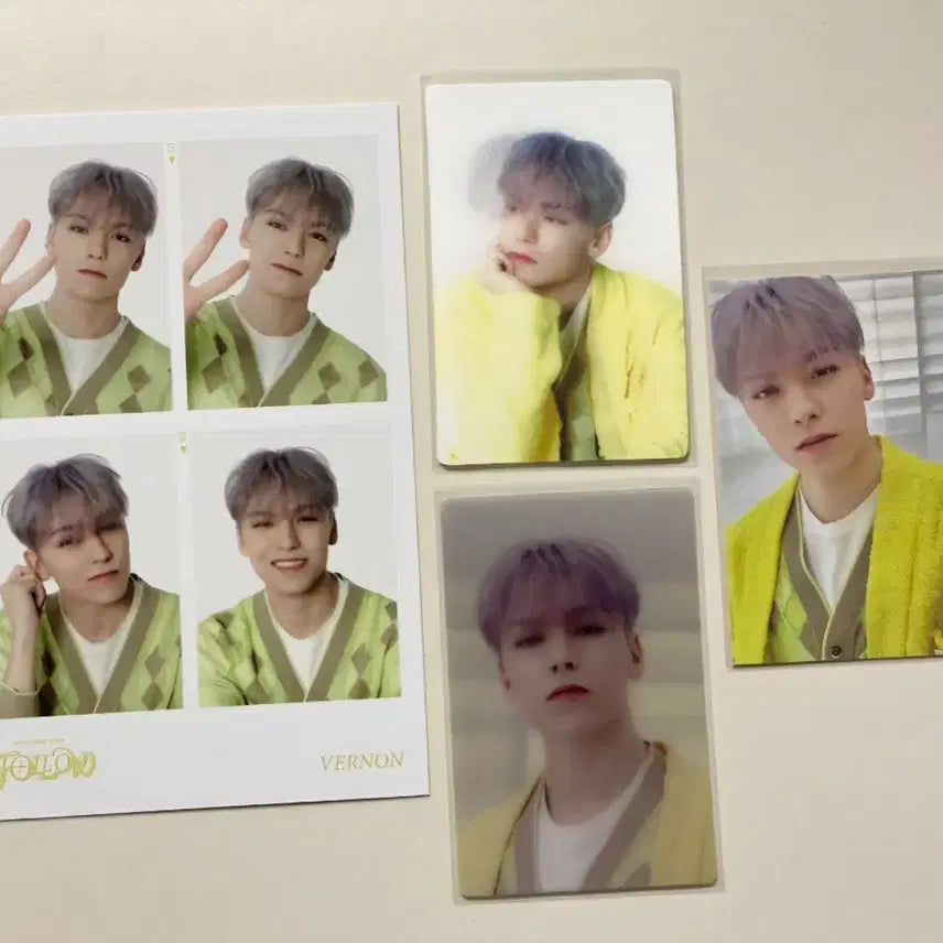 세븐틴 버논 FOLLOW 포카 네컷사진 세트