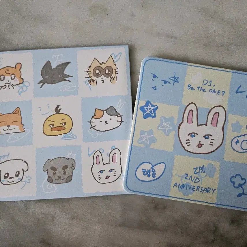 제로베이스원 아우어블루베이커리 팝업 랜덤 코스터 한유진