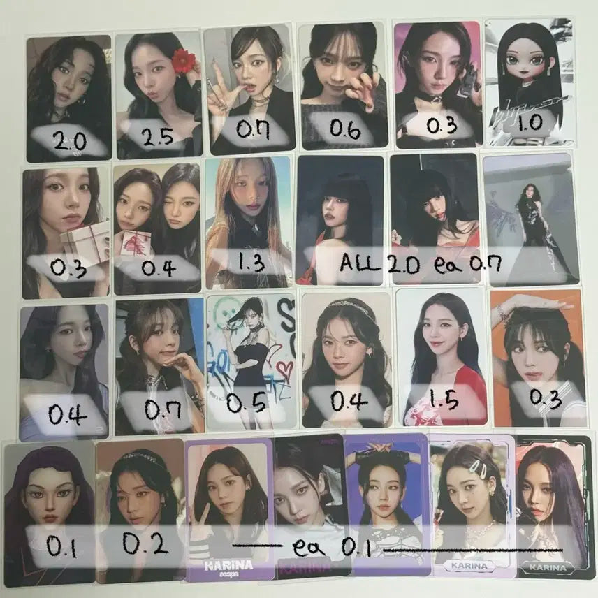 에스파 카리나 포카 양도해요 지젤 윈터 닝닝 분철 더티워크 사요 유닛
