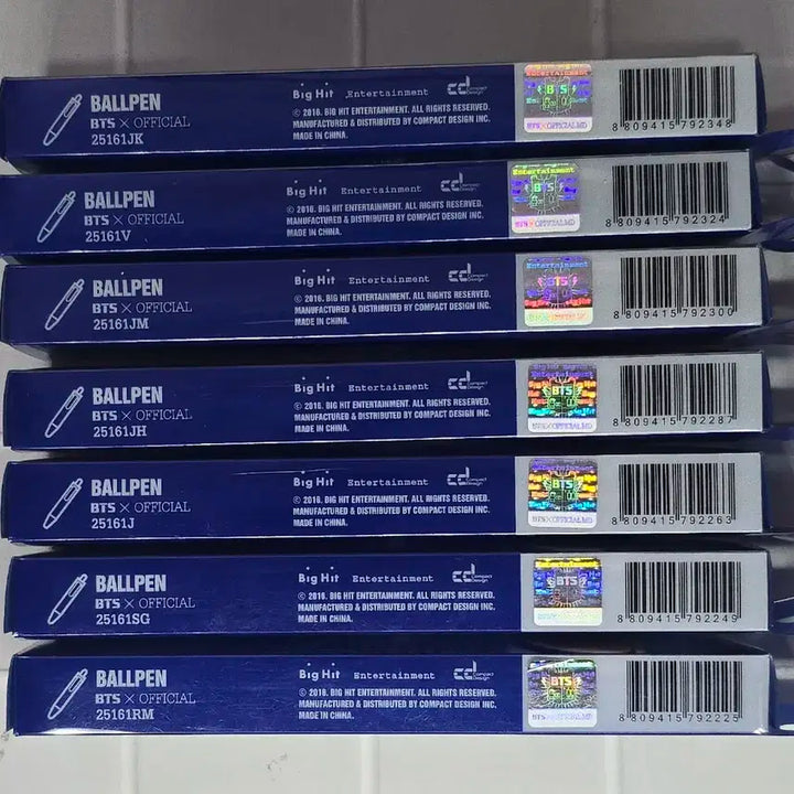 방탄소년단 머스터 3기 볼펜 7개 세트 BTS MUSTER BALLPEN