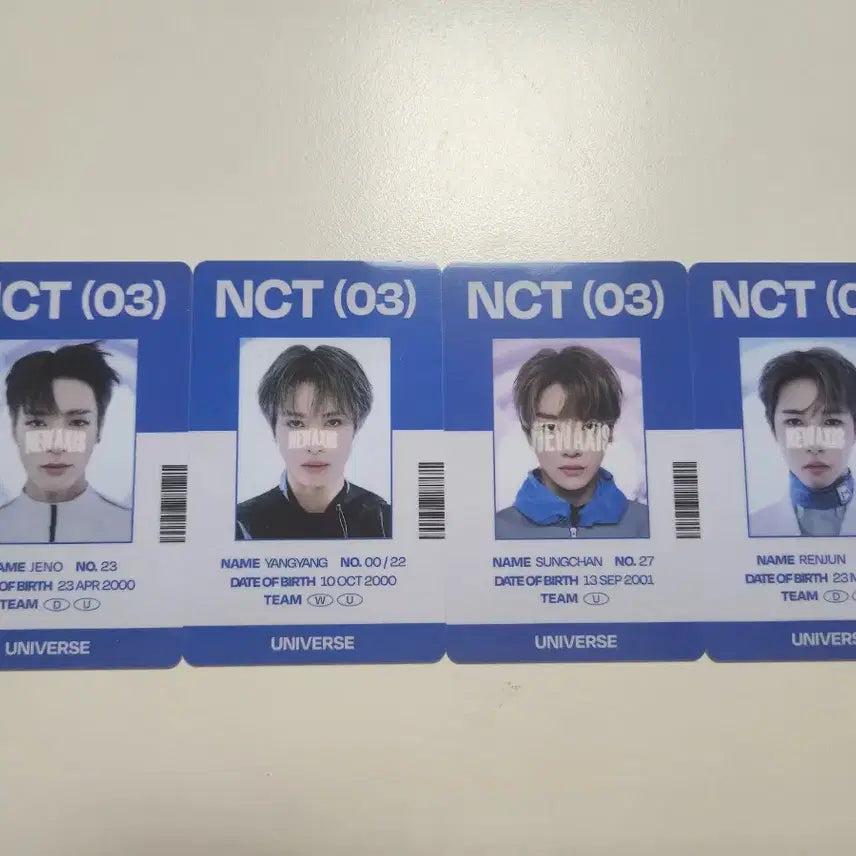 NCT UNIVERSE ID카드 일괄