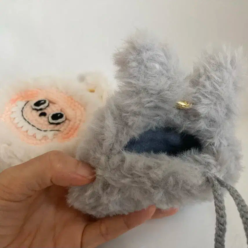 라부부 뜨개 원형 파우치