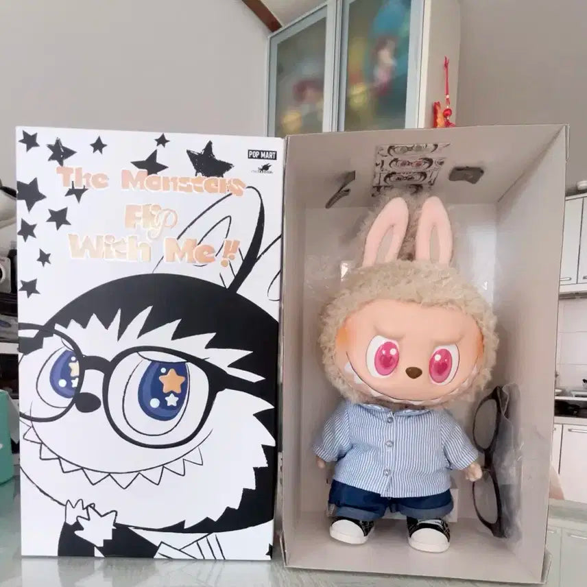 정품 라부부 플립 윗 미 인형 40cm