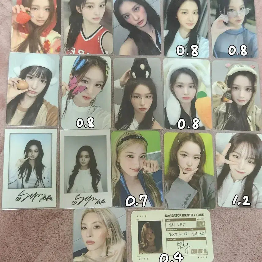 엔믹스 설윤 해원 배이 지우 릴리 미공포 포카 양도 럭드
