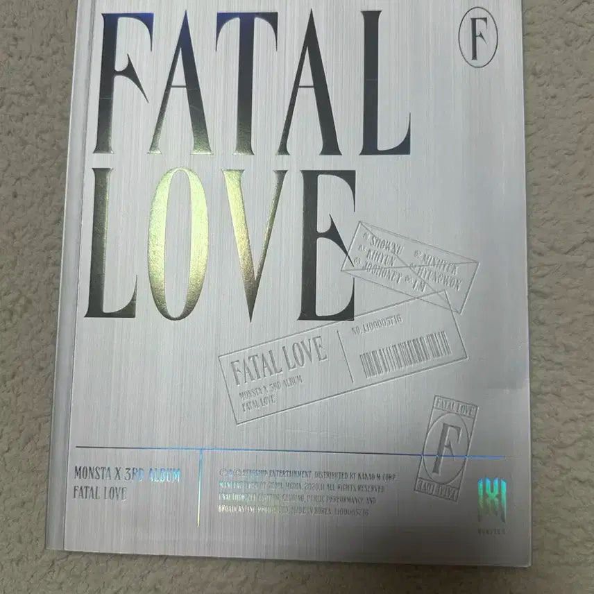 몬스트엑스 러브킬라 fatal love 페이탈 러브 개봉엘범
