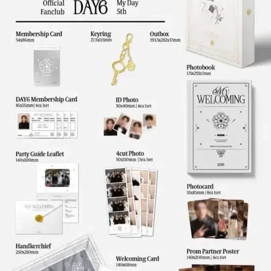 데이식스 마이데이 5기 키트 풀박스 (구성품 미개봉/ 멤버쉽 카드 제외)