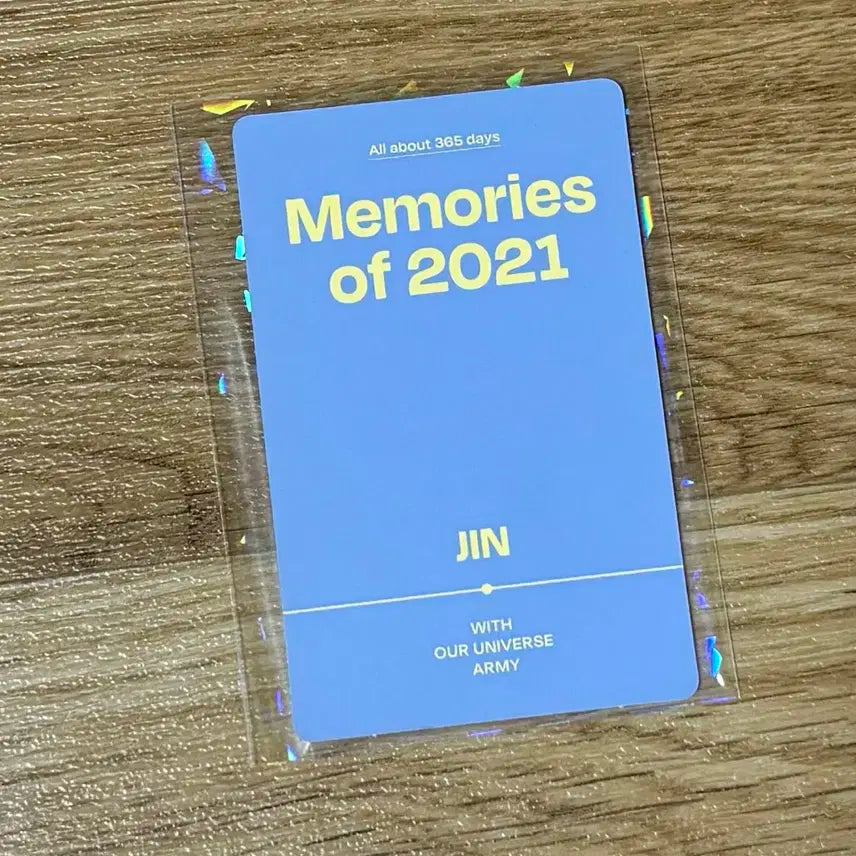 BTS 방탄소년단 2021 메모리즈 디지털코드 진 포카