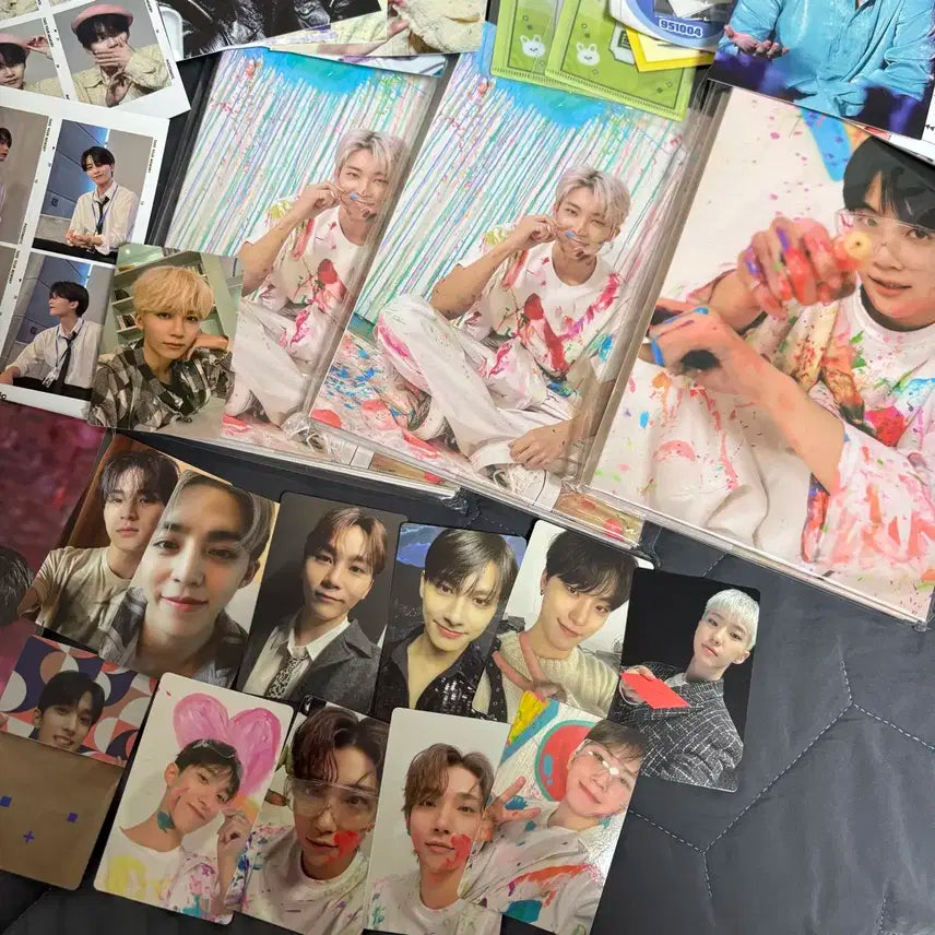 세븐틴 페더썬 캐럿반 정한 원우 홈마 생일카페 비공굿 포카