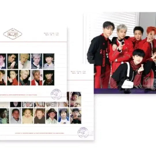 [미개봉 새상품] 온앤오프 사될 엽서 우표 스티커 세트