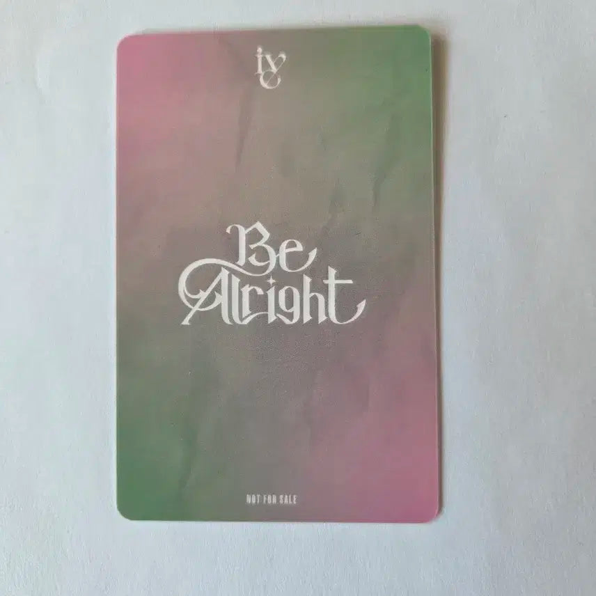 (현물)ive be alright 아이브 비얼라잇 씨디샵 럭키드로 이서