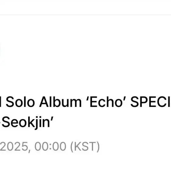 BTS JIN ECHO WIN SET
