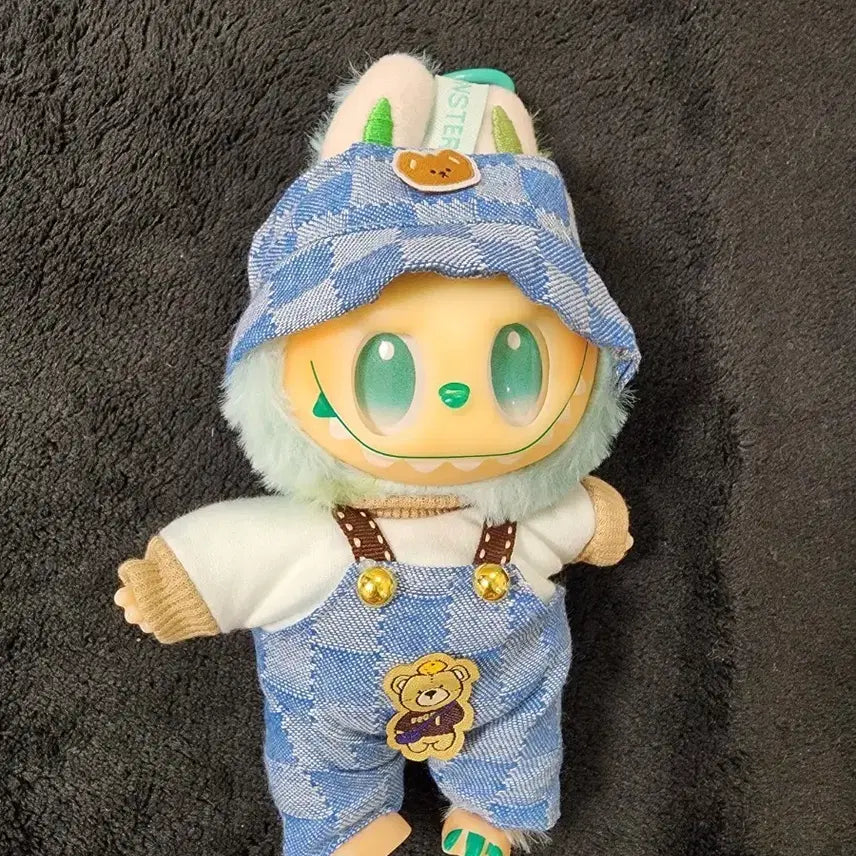 라부부 곰돌이모자 & 멜빵 세트