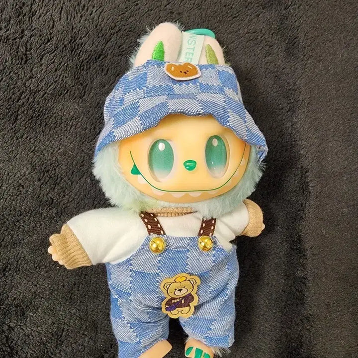라부부 곰돌이모자 & 멜빵 세트