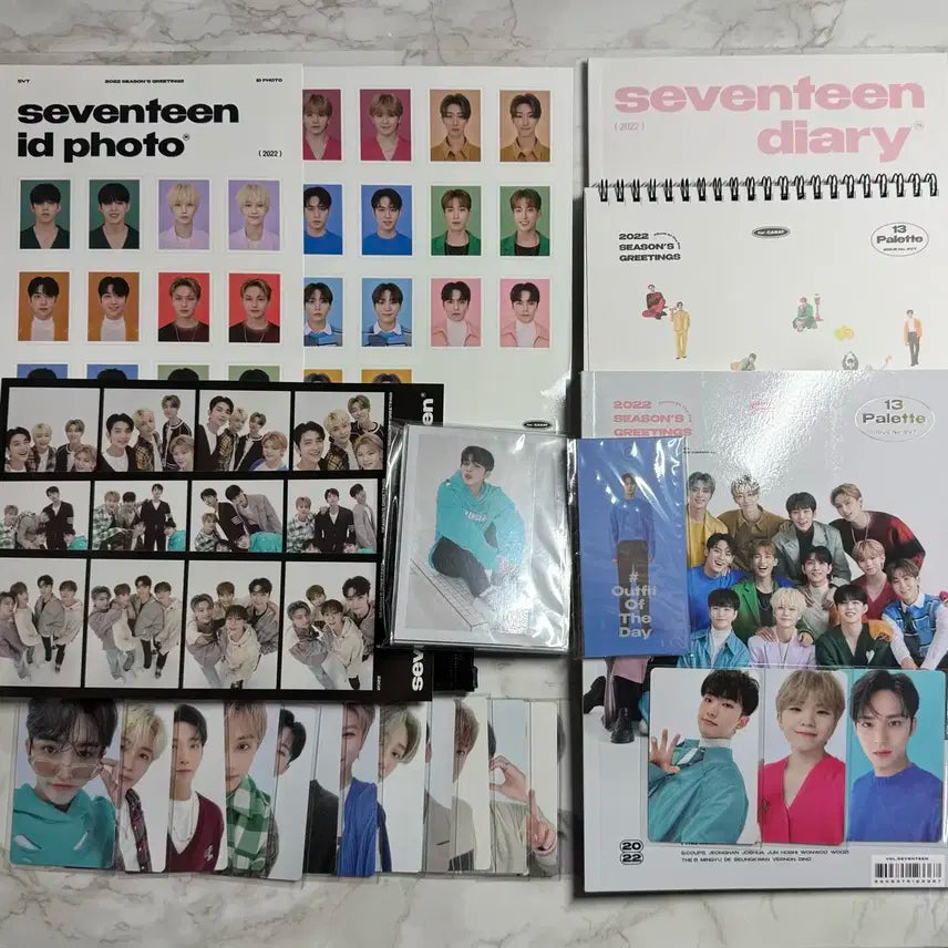 세븐틴 2022 시즌그리팅 시그 풀세트 일괄