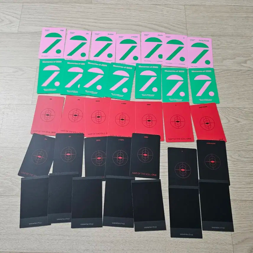 (35장일괄) 방탄bts 2020메모리즈맵솔온콘페스타 정국지민태형석진포카