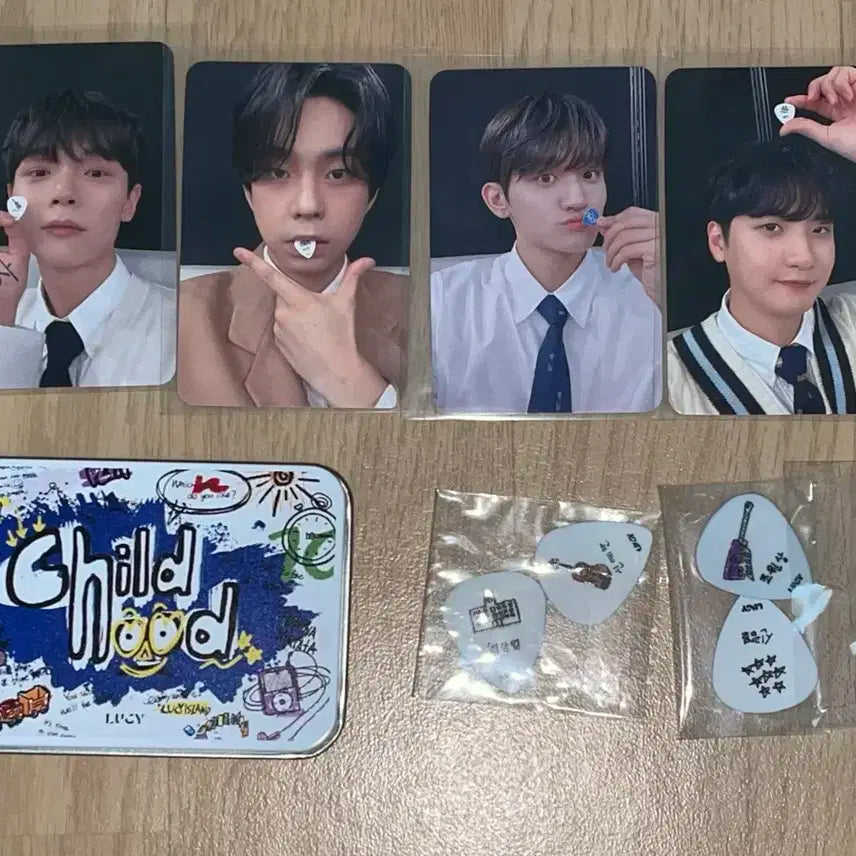 루시 차일드후드 기타피크+포카+틴케이스 세트
