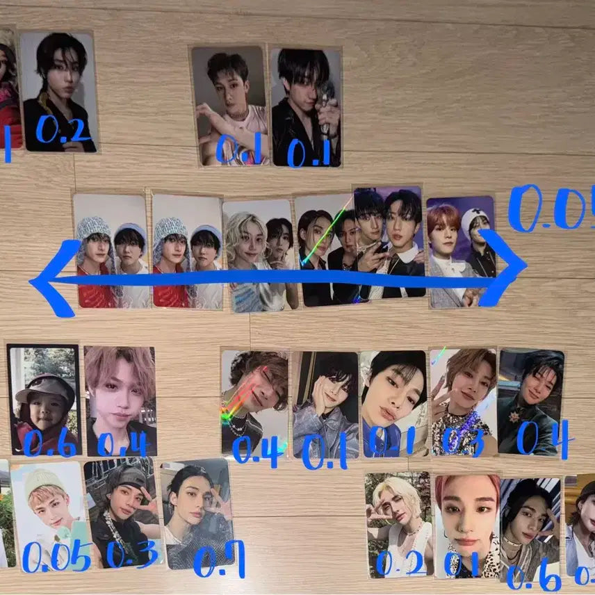 스키즈 필릭스 현진 한 방찬 창빈 아이엔 승민 리노 포카 포토카드 일괄