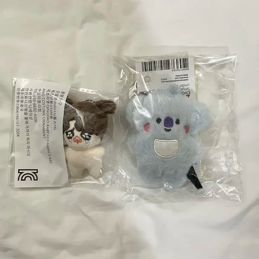 7cm 뿌앵 뚜기 꾹뚜기 + bt21 코야 플랫퍼 키링 인형 방탄