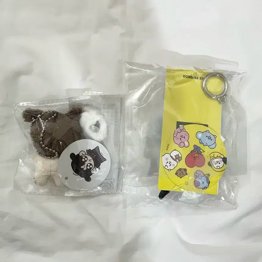 7cm 뿌앵 뚜기 꾹뚜기 + bt21 코야 플랫퍼 키링 인형 방탄