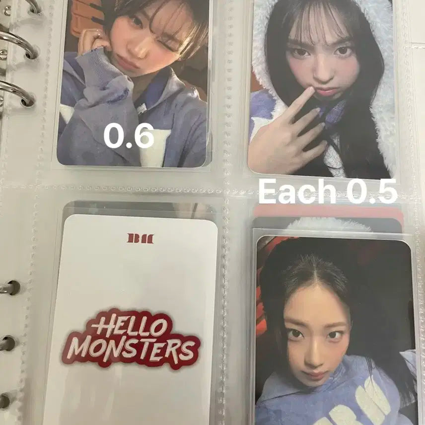 베이비몬스터 포카 양도합니다 로라,치키타,라미,파리타,루카 베몬