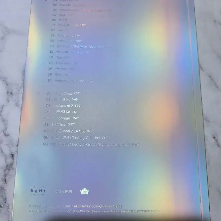 포카포함)방탄 럽유셀 E버전 앨범