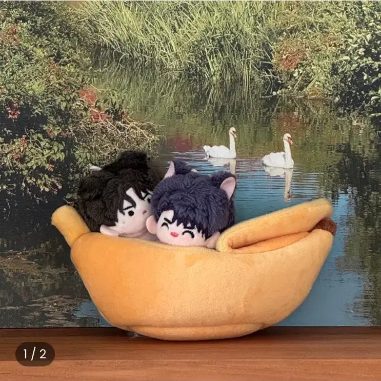 원가양도)tor 옷장 10cm인형옷 바나나 침낭 현물